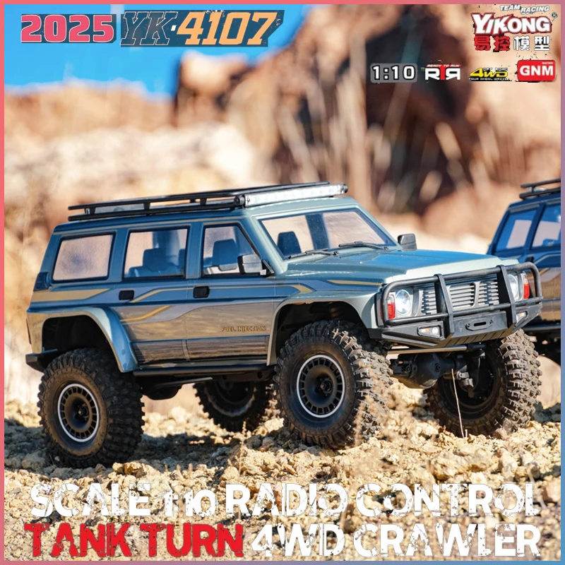 YIKONG RC Cars YK4107 Off-Road Vehicle 1/10 Scale Realistic Patrol 4WD Electric Dual-Speed Off-Road Car Model Toy Gift for Kids