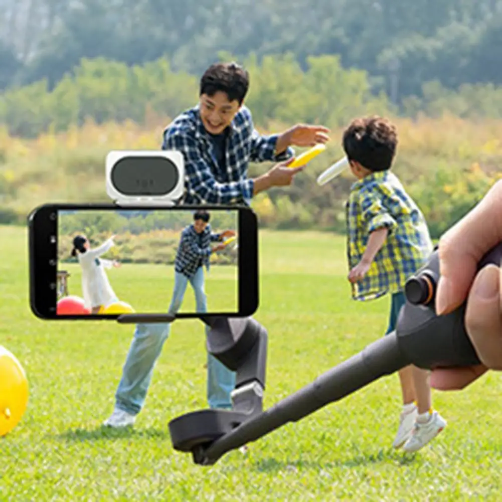 Stabilizzatore cardanico portatile con luce di riempimento personalizzabile con luce di riempimento a LED dimmerabile per telefono Ricaricabile a 3 colori per contenuti