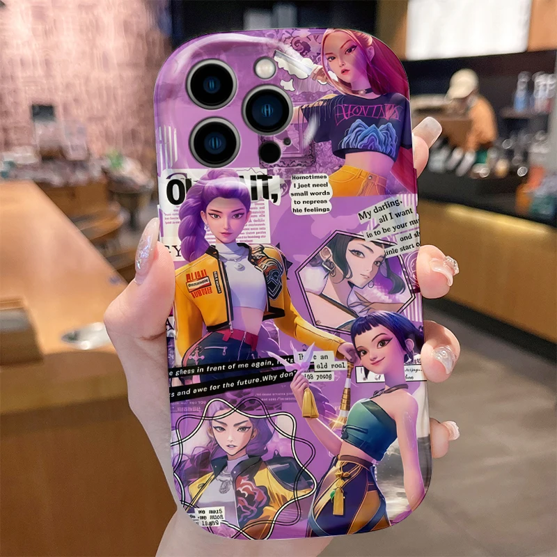 حافظة KPop D-Demon H-Hunters Wave لهاتف iPhone 16 E 15 Pro Max 14 13 12 Mini 11 Pro Max XS X 8 7 Plus أغطية سيليكون ناعمة Funda