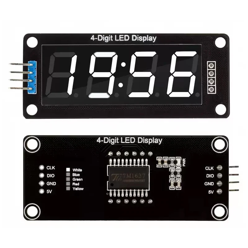 White green red blue yellow TM1637 0.56 inch four digit seven segment digital tube clock display module