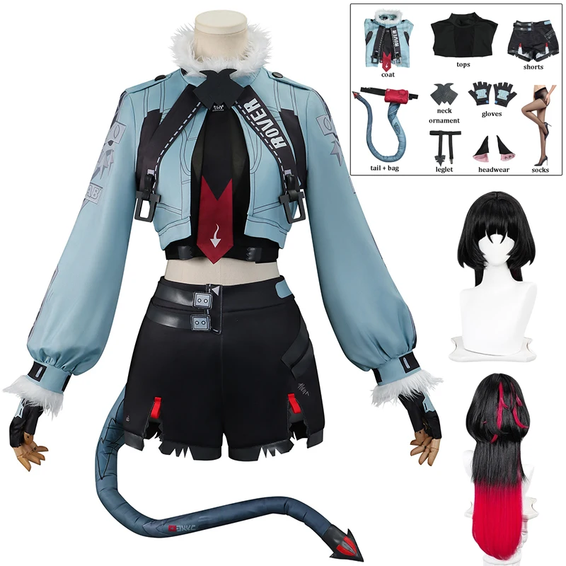 Jane Doe Cosplay ZZZ Zenless Zone Zero Cosplay Costume Wig Women Halloween Carnival Comic-con Party Role Playing Outfit