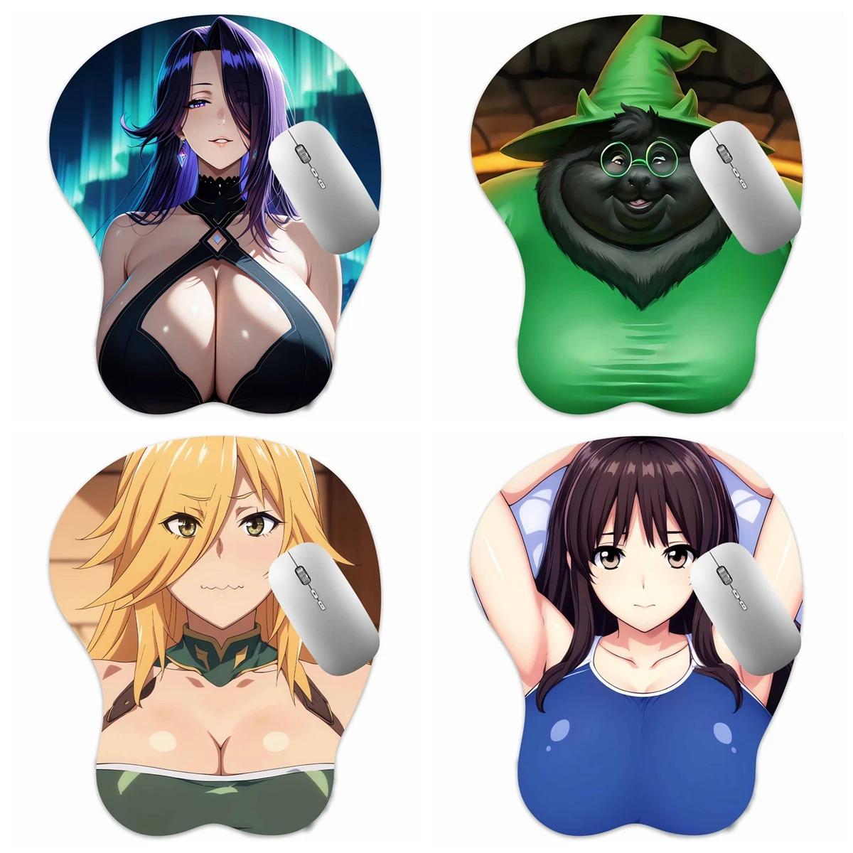 

3D коврик для мыши Oppai Коврик для мыши Timid Koikatu / Stella / Ralse / Aurora Подставка для груди Подставка для запястий Коврик для мыши Boobpad