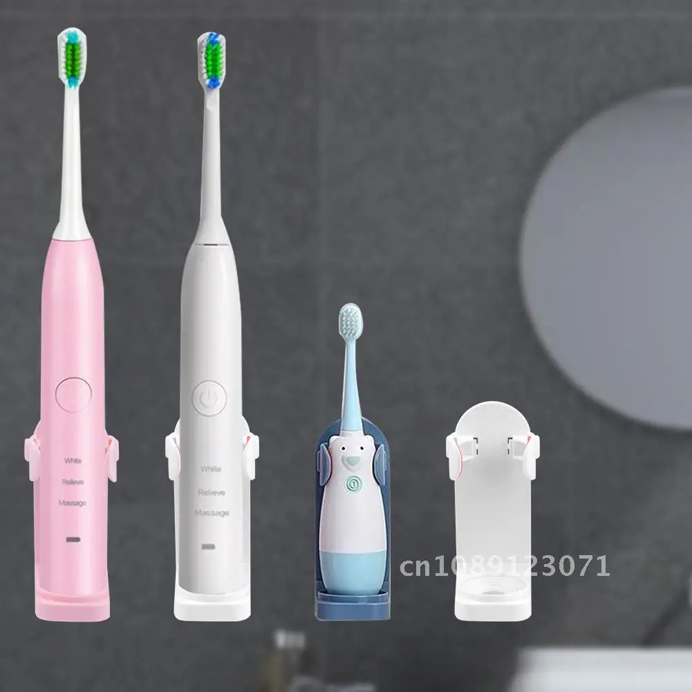 

Electric Toothbrush Holder Adapt Wall-Mount Bathroom Space Saving Traceless Toothbrush Organizer Stand Adhesive Rack Accessories