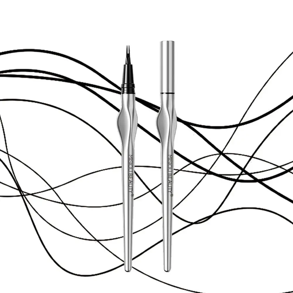 Lápiz de cejas salvajes de 2 puntos, larga duración, fácil de sujetar, gusano de seda coreano, líquido Delgado, tatuaje impermeable Makeu B4l8