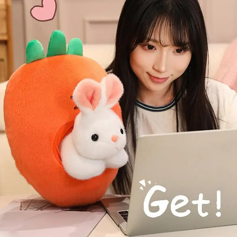 Pasen knuffeldier schattig zacht pluche konijntje comfort dierenpoppen en kussen voor kinderen volwassenen tieners jongens peuter familie verjaardag