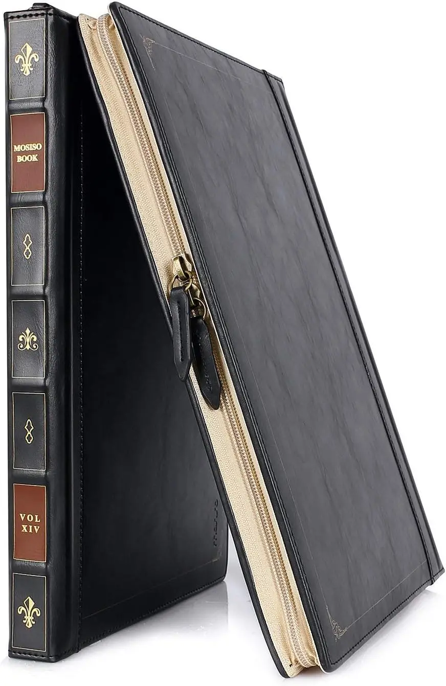 MOSISO Funda para portátil para MacBook Air de 13 pulgadas A2681 A3240 A3113 Air 15 Pro 14 Pro16 Funda de cartera vintage de cuero PU marrón