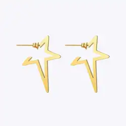 Enfashion Star Earrings Punk Stud Earring Rose Gold Color Earings Stainless Steel Earrings For Women Jewelry Wholesale