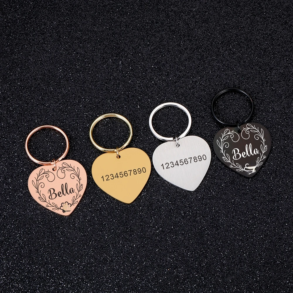 2023 New Personalized Anti-lost Pet ID Tags Name Plate Free Engraved Collar Round Pendant Accessories Custom Dog ID Name Plate