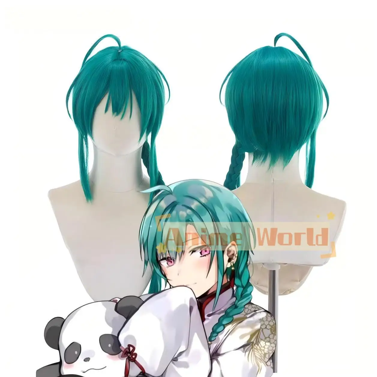 Virtual YouTube Vtuber Ryuushen Ryushen Cos Cosplay Wig Halloween Carnival Party Props Synthetic Hair Heat Resistant Fiber
