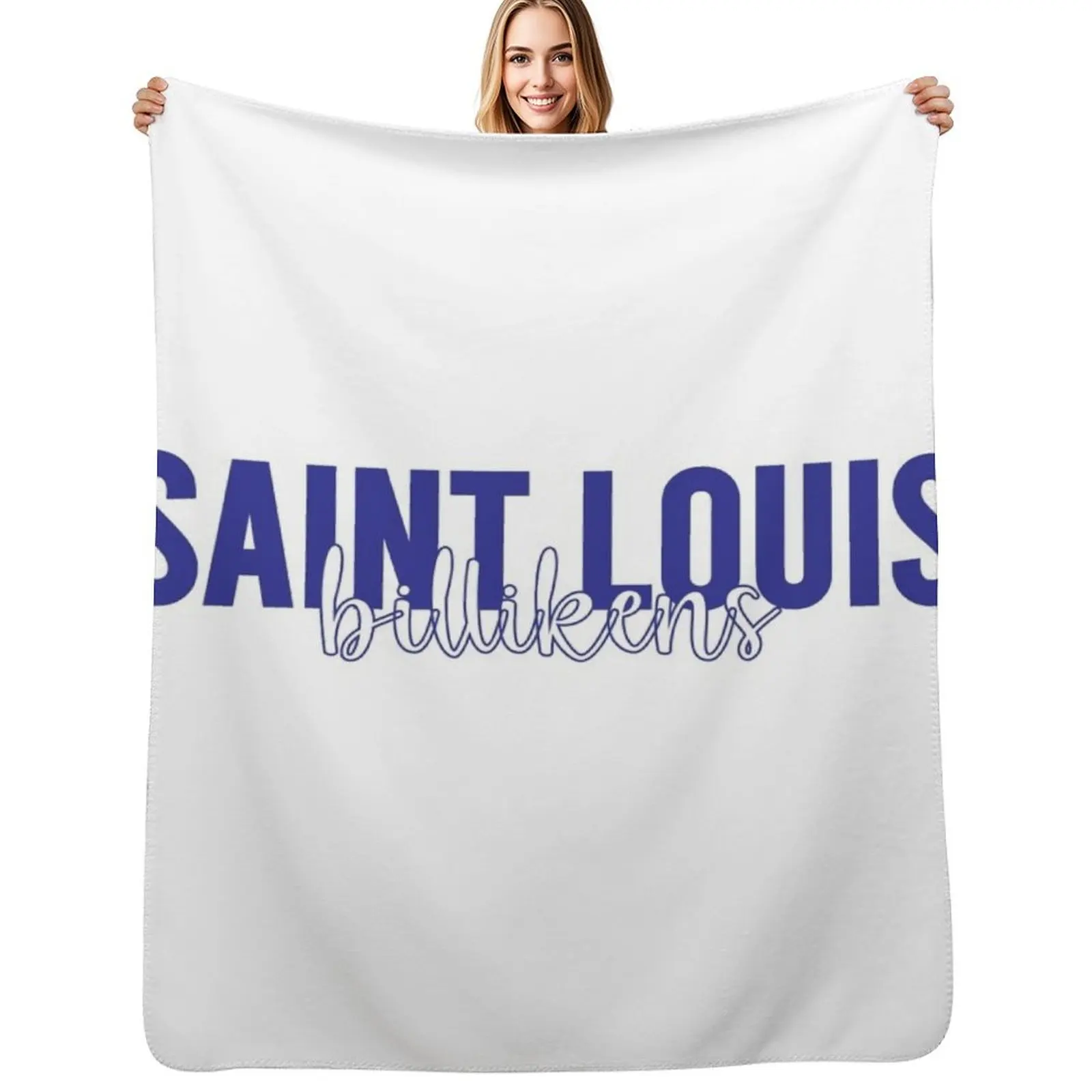 

saint louis university billikens Throw Blanket Warm Plush Fuzzy Blanket for Living Room