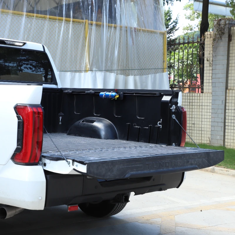 Suetlcoity For Toyota Tundra 2022-2025 Carbon steel Black Car Cargo Box Fire extinguishing bracket Interior Car Accessories
