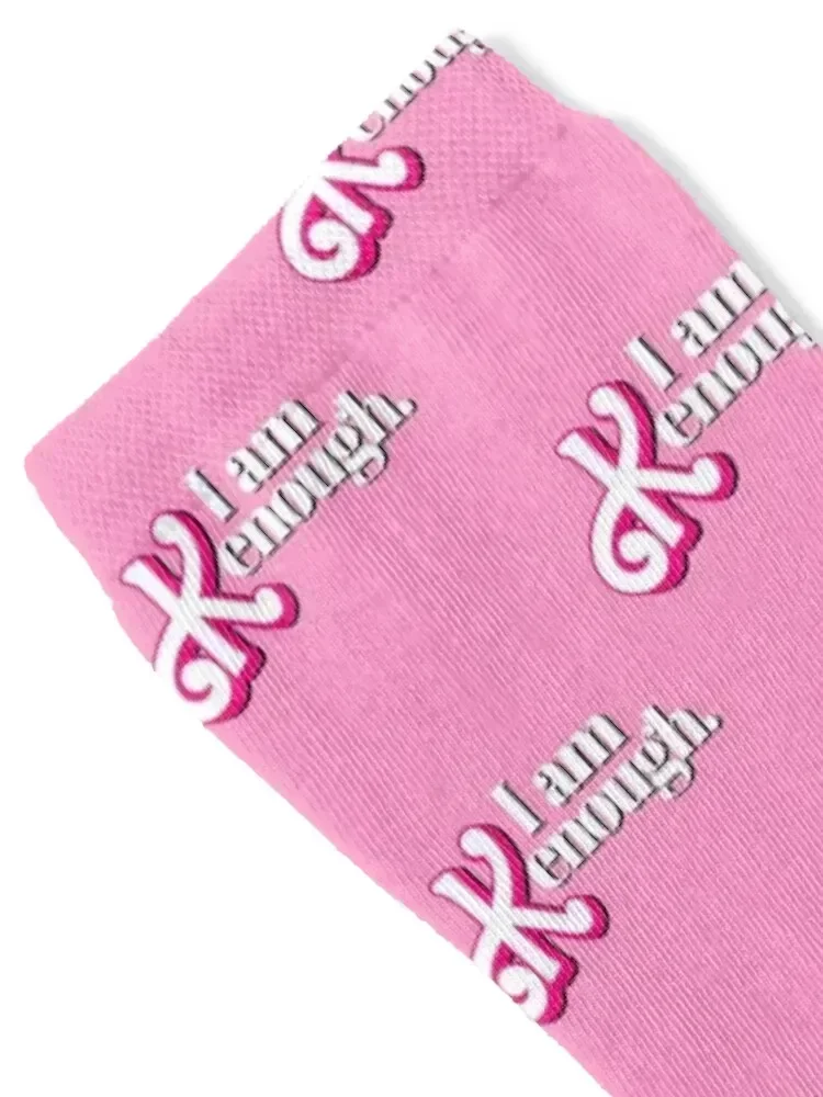 I am Kenough (Pink Shadow) Socks loose men cotton high quality kids designer brand Socks Girl Men's