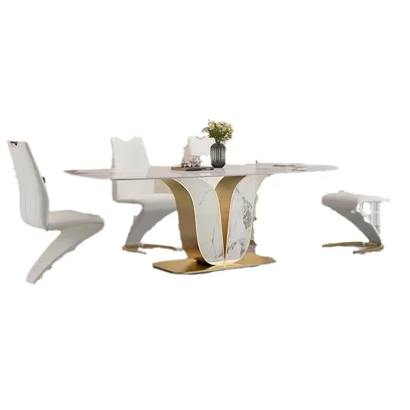 

Light luxury modern simple household small apartment living room hotel restaurant dining table