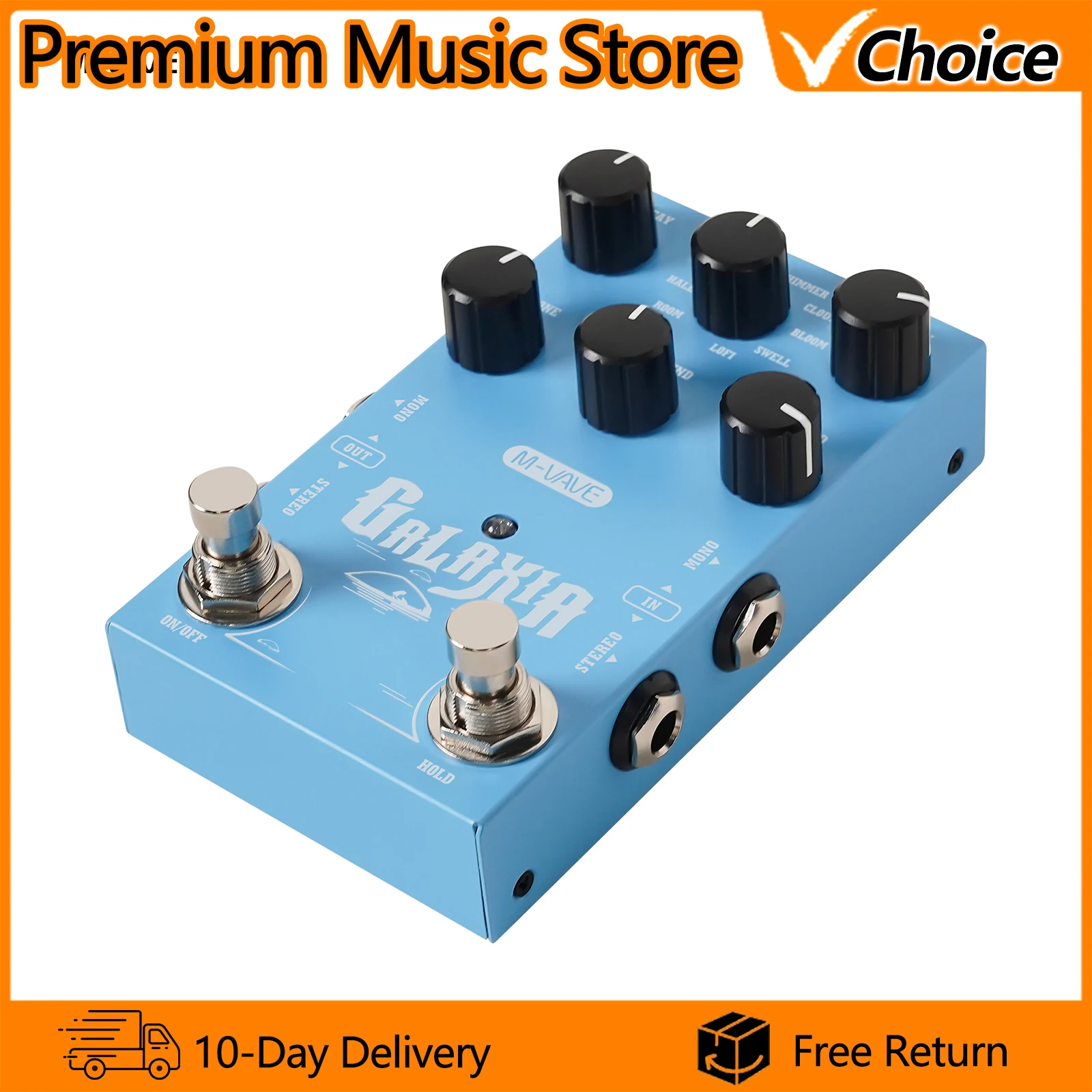 M‑VAVE GALAXIA Multi‑Effects Guitar Pedal Portable Effects Processor Amp Modeling Rechargeable Looper Stereo Reverb Pedal