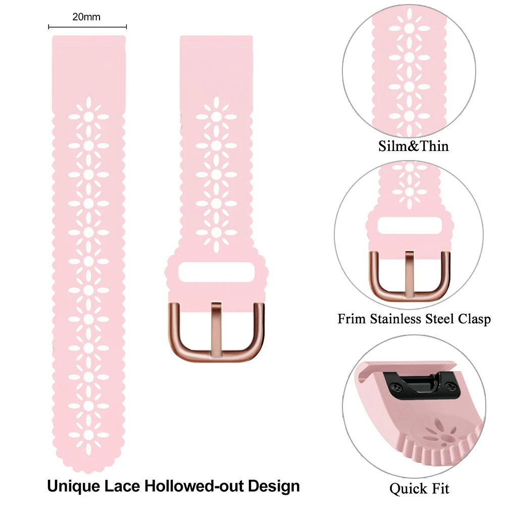 Pulsera de silicona para Garmin Fenix 7S 6S Pro 5S Plus D2 Delta S, correa de liberación rápida, accesorios para reloj inteligente, pulseras Easyfit