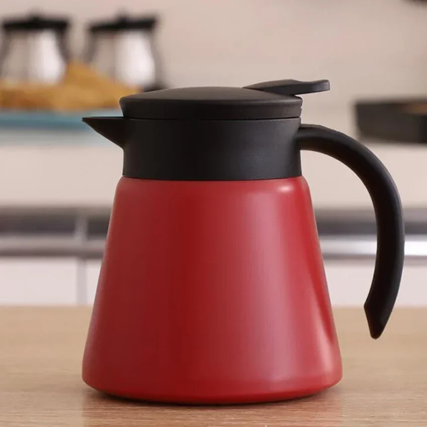 Jarra térmica  café  acero inoxidable  600ml, jarra termo  doble pared para el hogar, la oficina, mantiene las bebidas c