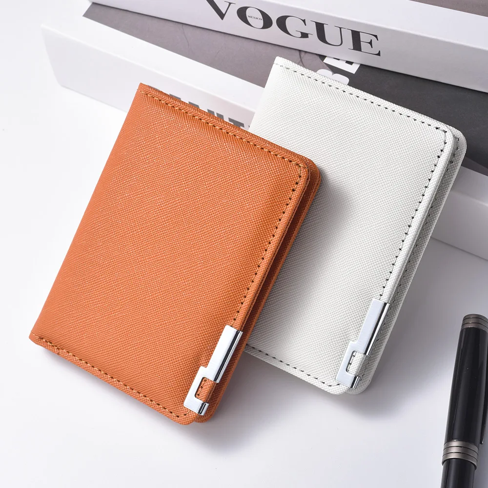 Men's Mini Ultra-Thin Vertical Style Short Wallet with Multiple Card Slots Credit Card Holder Youth Compact Wallet