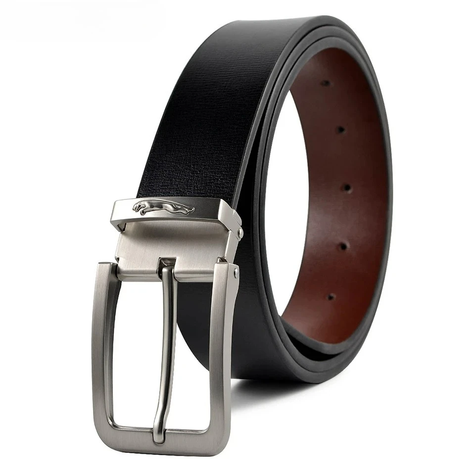 

Новые мужские ремни из натуральной кожи с черной пряжкой, модные повседневные ремни из высококачественной воловьей кожи, однотонные, с квадратной пряжкой