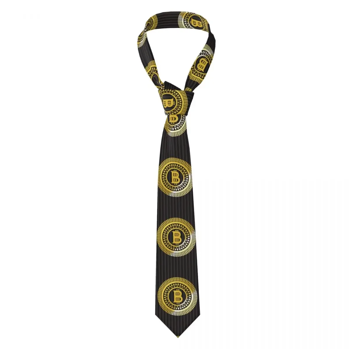 

B Bitcoin Neckties Fashion Neck Ties for Men Accessories Gravatas Gift