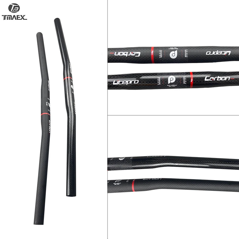 Folding bicycle straight handlebars 25.4x580mm Ultra-light carbon fiber handlebars horizontal handlebars 3k matte/3k  glossy