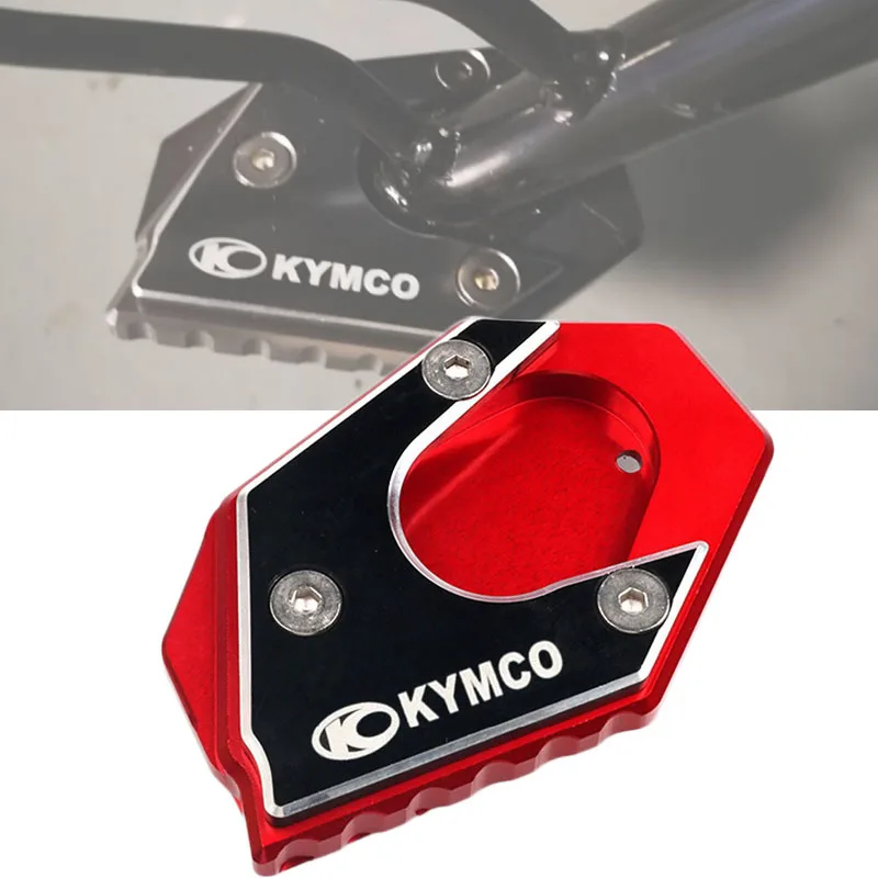 CNC Kickstand Foot Side Stand Extension Pad Support Plate Enlarge Stand For KYMCO Xciting 250 300 350 400 400i 250i 300i 350i