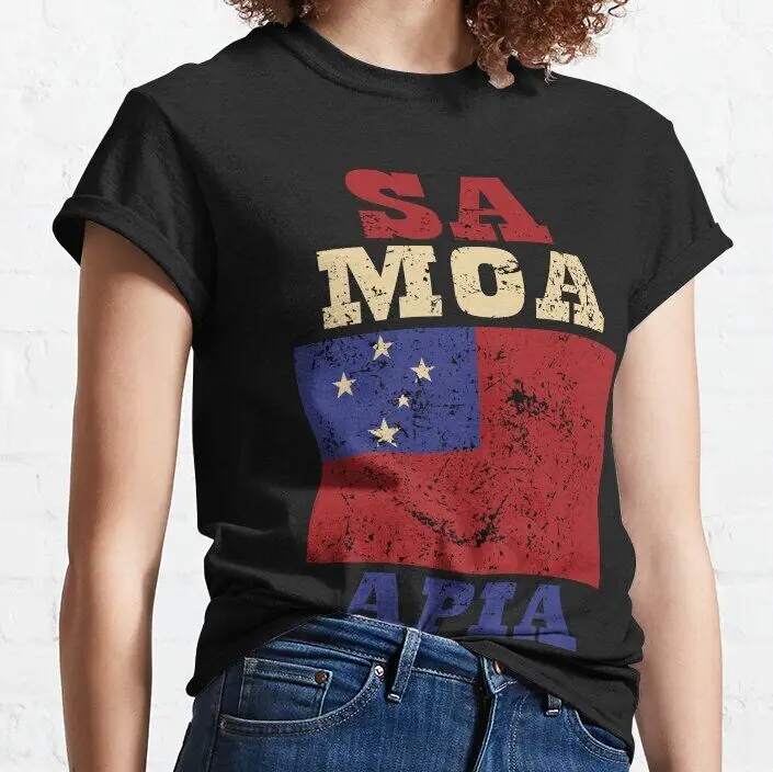 Samoa Flag Classic    Anime Graphic T-shirts unisex Short Sleeve Tees Vintage High Quality 100%Cotton