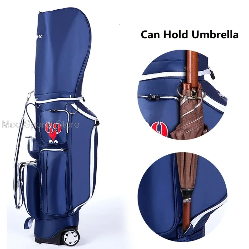 Retractable Golf Bag High Capacity Stand Caddy Airbag Outdoor Golf Bag Travelling Aviation Package With Wheel Lightweight Pack