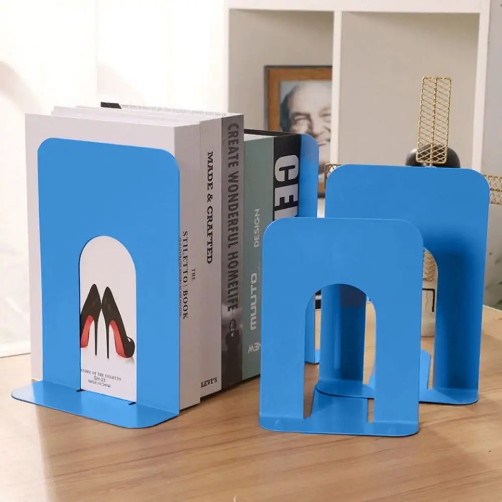 

Book Holder L-shaped Desk Bookends INS Display Iron Book Stand Simple Durable Book Support Rack Magazine