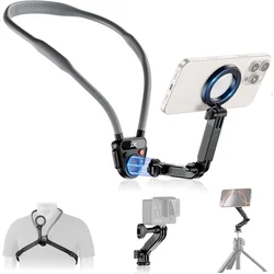 JJC Magnetic Neck Holder for Action Camera Phone Neck Phone Holder POV Video Vlog Necklace Holder for GoPro Hero iphone 16 15 14