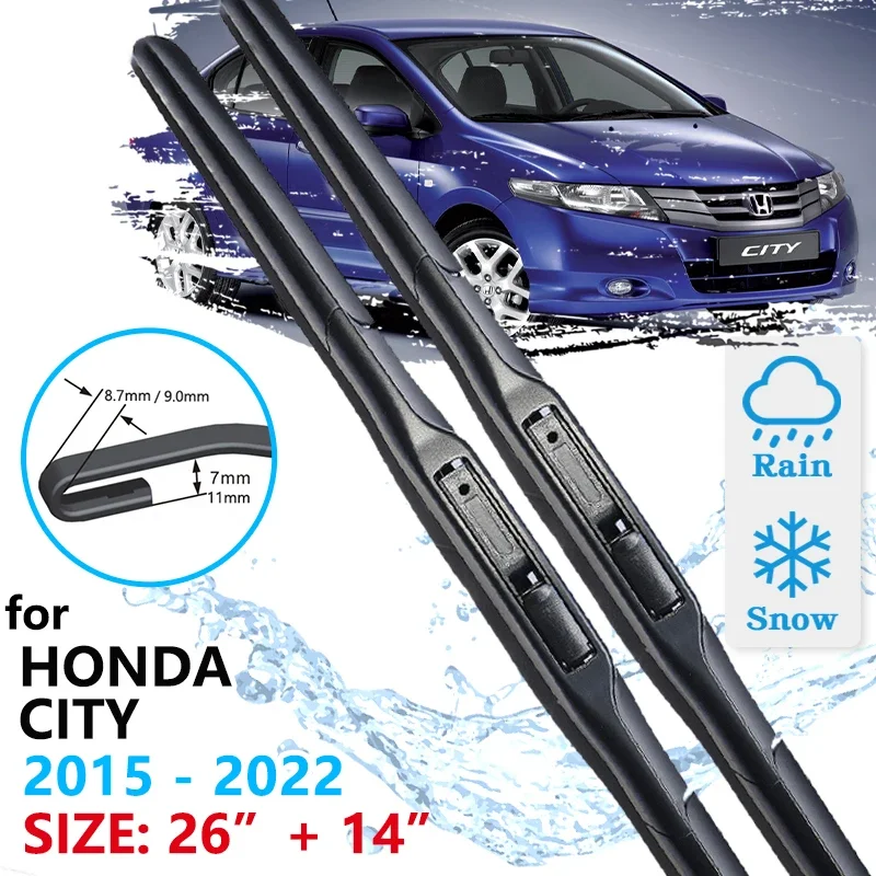 

Car Front Wiper Blade For Honda City GM4 GN Grace Ballade 2015~2022 Windscreen Windshield Windows Wipers Accessories 2021 2020