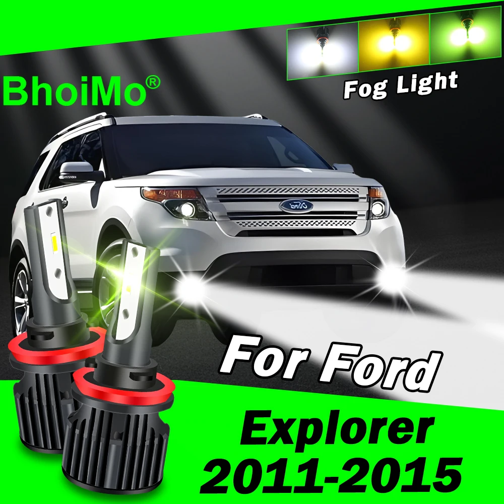 

BhoiMo Front Fog Light Lamp For Ford Explorer 2011 - 2015 Led Bulb 2012 2013 2014