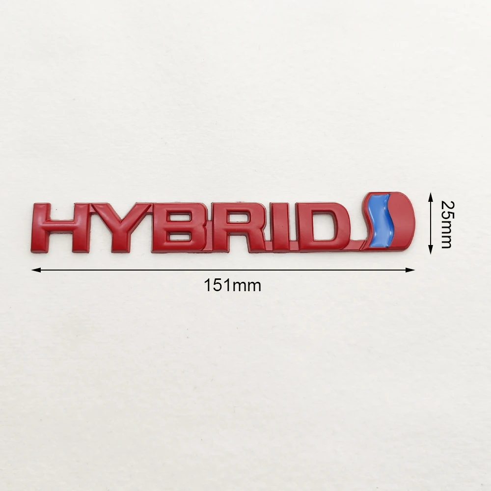 تصفيف السيارة ثلاثية الأبعاد المعادن الهجين شعار جذع شارة الحاجز ملصق الجسم ملصق مائي اكسسوارات لتويوتا بريوس كامري كراون أوريس Rav4 CRV #3