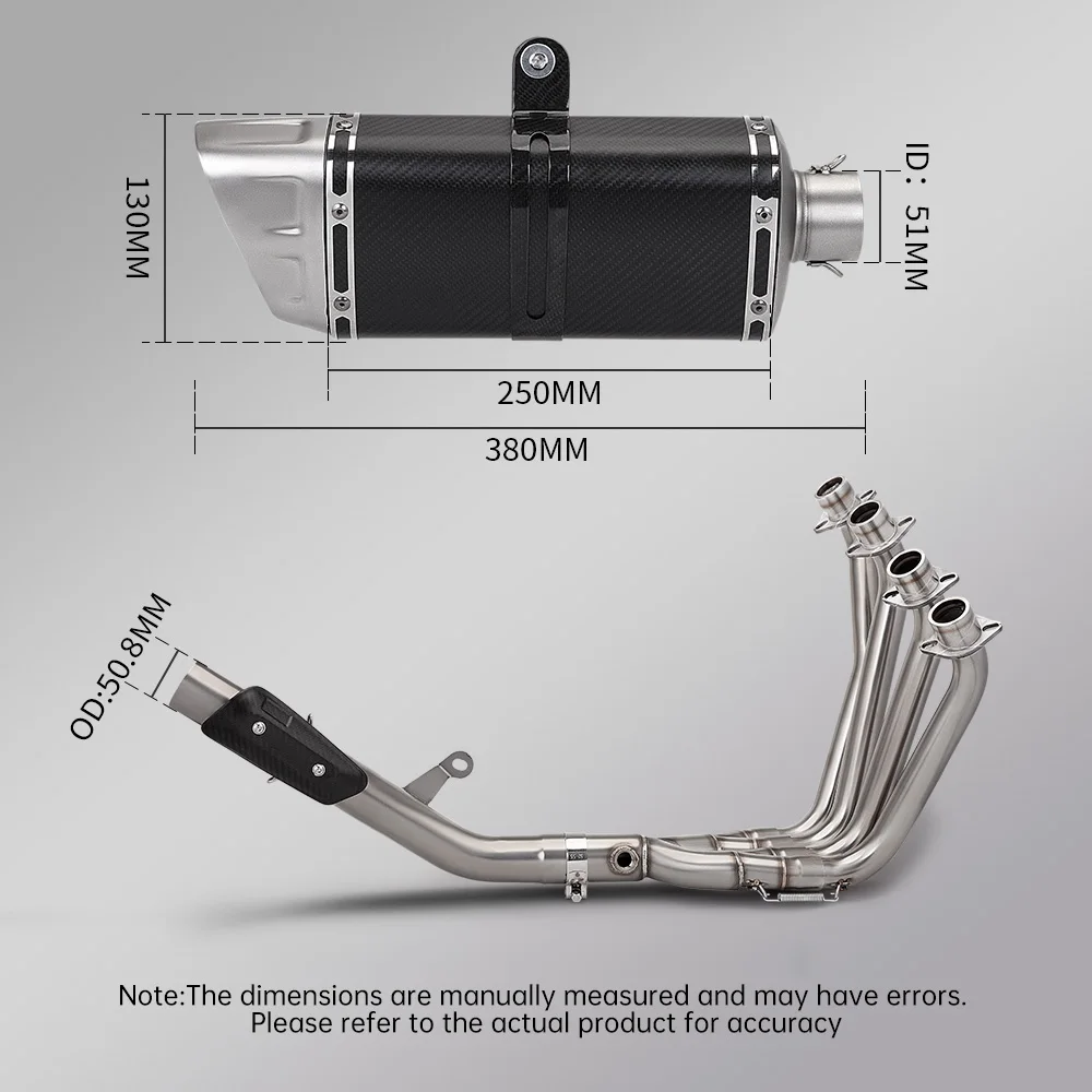 Motorcycle Exhaust Stainless Steels Tail Pipe For VOGE RR660S All Years Slip On RR660s Exhaust Front Link Pipe Escape System