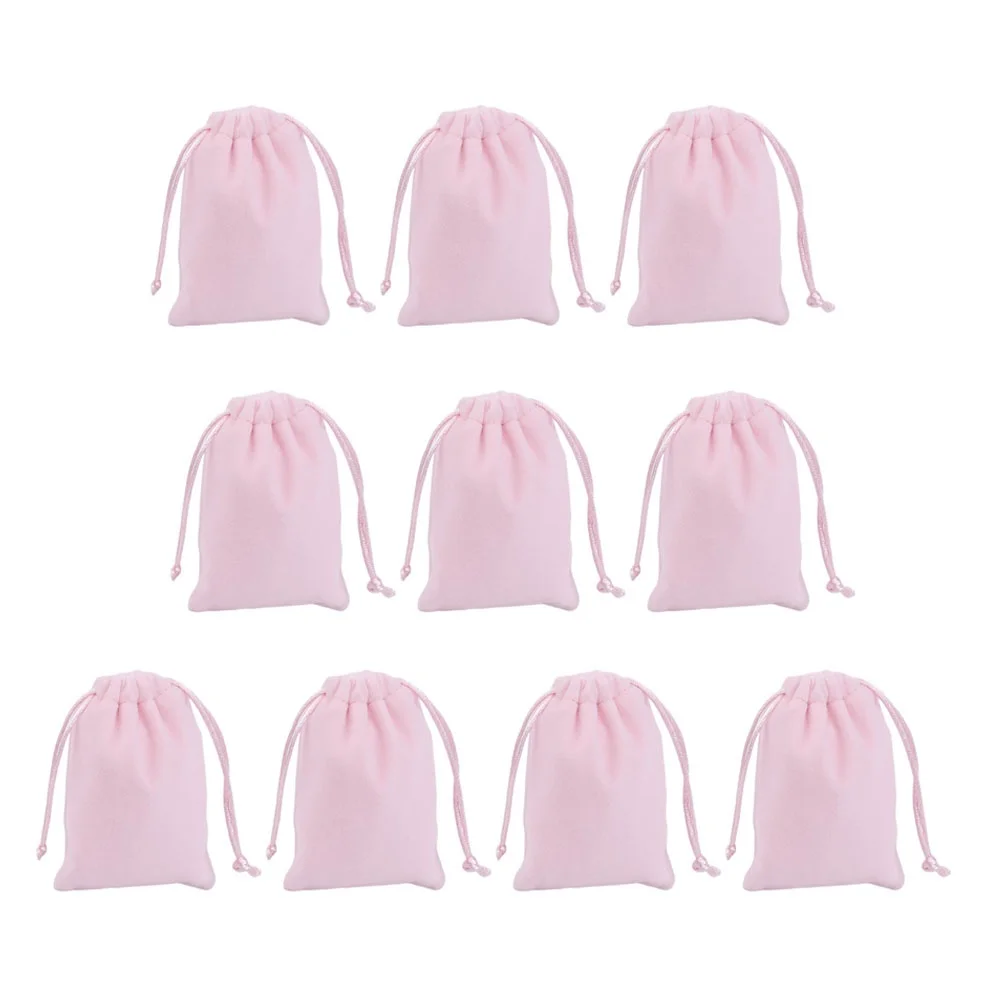 

10 Pcs Jewelry Bags Drawstring Premium Pouches Birthday Gift Cloth Sachet Souvenir Party Wedding Travel Small Things