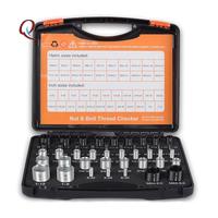 AY20-44Pcs Nut And Bolt Thread Checker Standard And Metric Set Thread Identifier Screw Size Gauge 23 Inch & 21 Metric