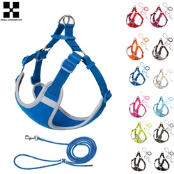 Cat Dog Harness Leash Set for Small Medium Dog Adjustable Pet Harness Reflective Breathable Outdoor Walking Pet accessories