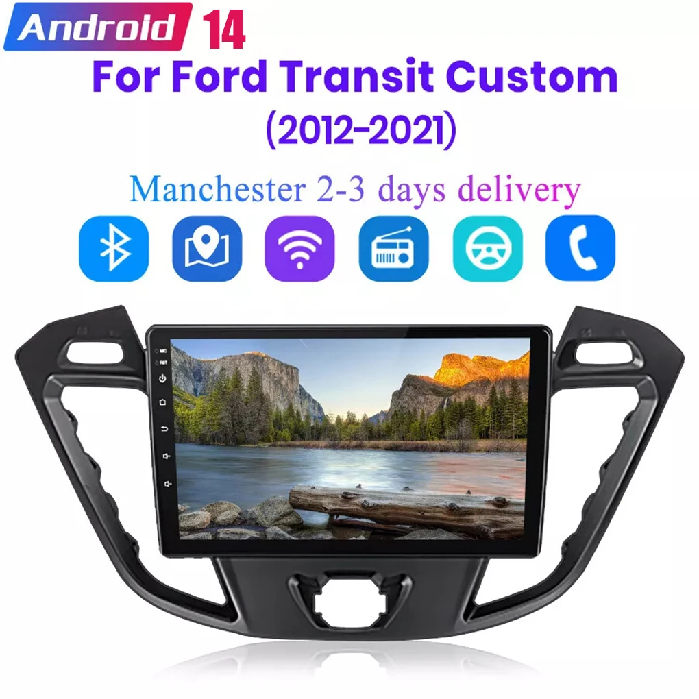 

For 2012~2021 Years Ford New Transit Car Carplay Android 14 GPS Navigation WiFi Car Stereo Radio Bluetooth Player Car Radio