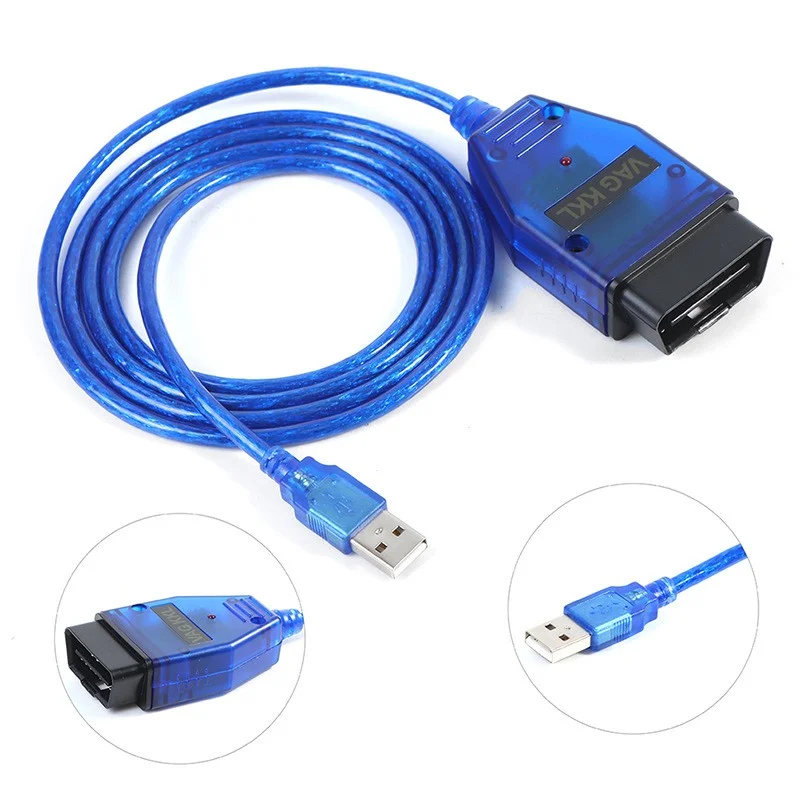 OBD2 Cable with Switch KKL 409.1 FT232RL VAG-COM Cable for Cars Scan Tool OBD/USB Interface OBD2 Scanner CH340T Diagnostic Cable
