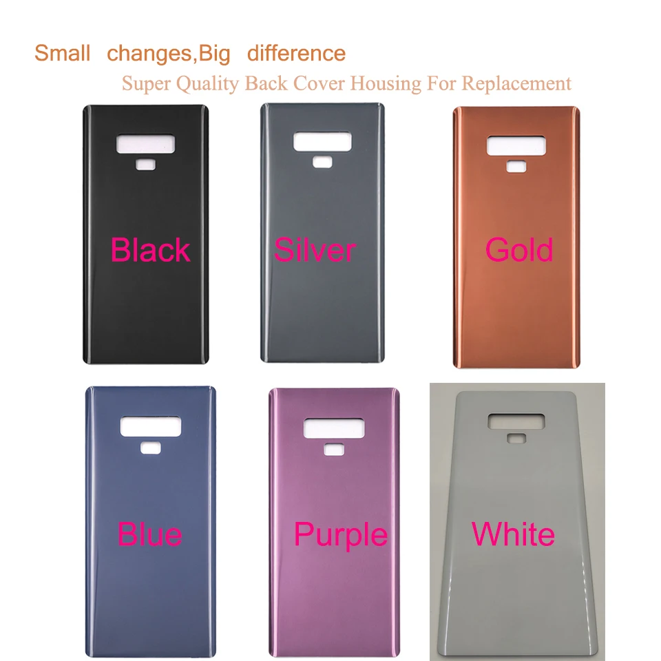10Pcs/Lot For Samsung Galaxy Note 9 N960 N960F Battery Cover Back Housing Door Rear Case Chassis Shell With Camera Lens