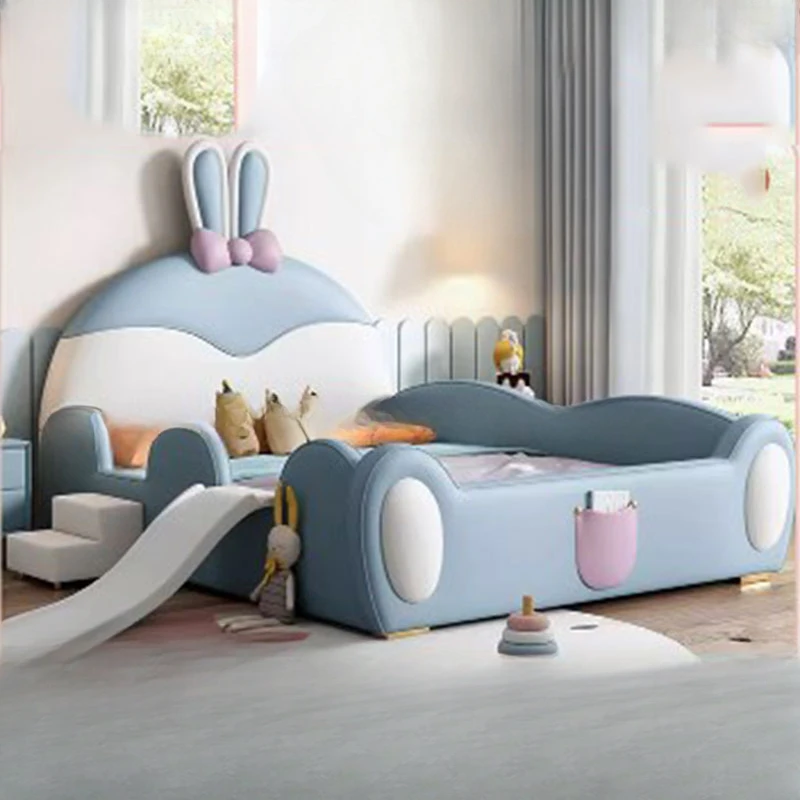 Headboard Frame Children Bed Luxury Wooden Twin Living Room Children Bed Kids Princess Letto Matrimoniale Bedroom Furniture image 3