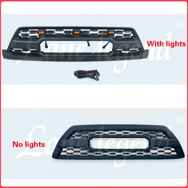 Spedking vendita calda 4x4 auto tuning accessori parti paraurti anteriore griglia griglia con luci a LED per Toyota 4runner 2002-2005