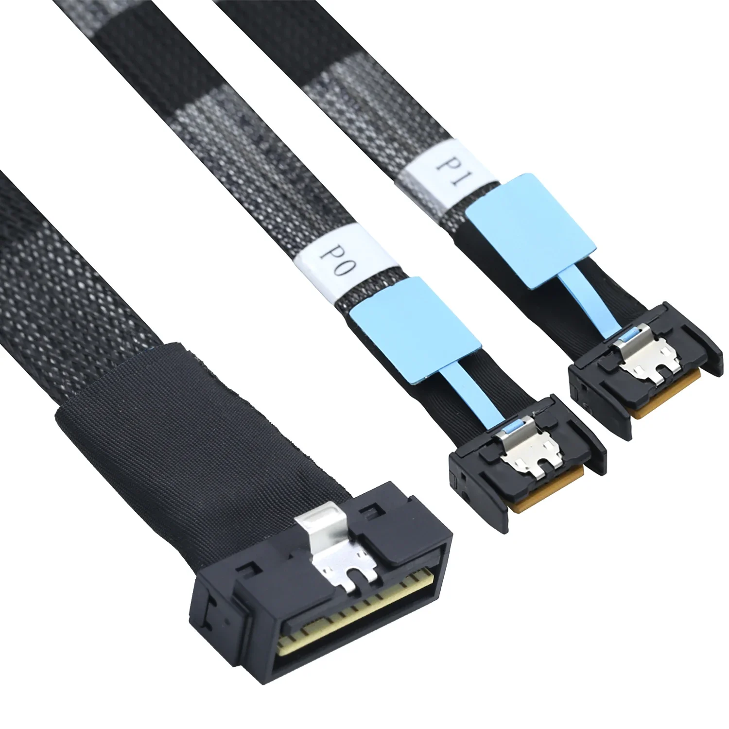 

PCI-E Ultraport Slimline SAS 4.0 LP Low profile SFF-8654 8i 74P to 2X MCIO SFF-8654 4i 38P Server internal connection Cable