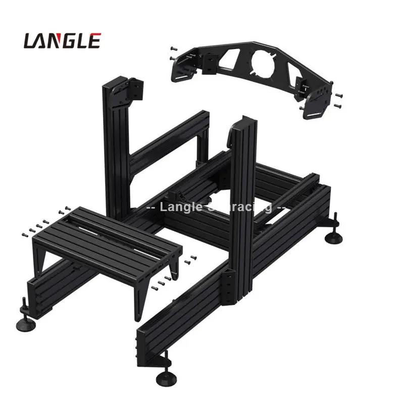 Manufacturer Promotional Custom Game Racing Chassis Aluminum Profile Frame for Comfortable with Angled   Racing Rig