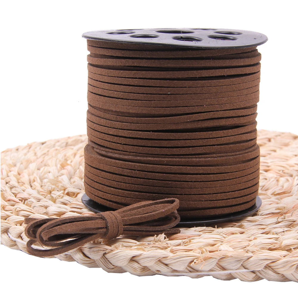 10M/Rolle 2,5mm Kunstwildleder-Schnur, Lederband, Handgefertigter Faden für Armbänder, DIY-Schmuckzubehör, Komponenten und Schnur-Accessoires – Detail 21