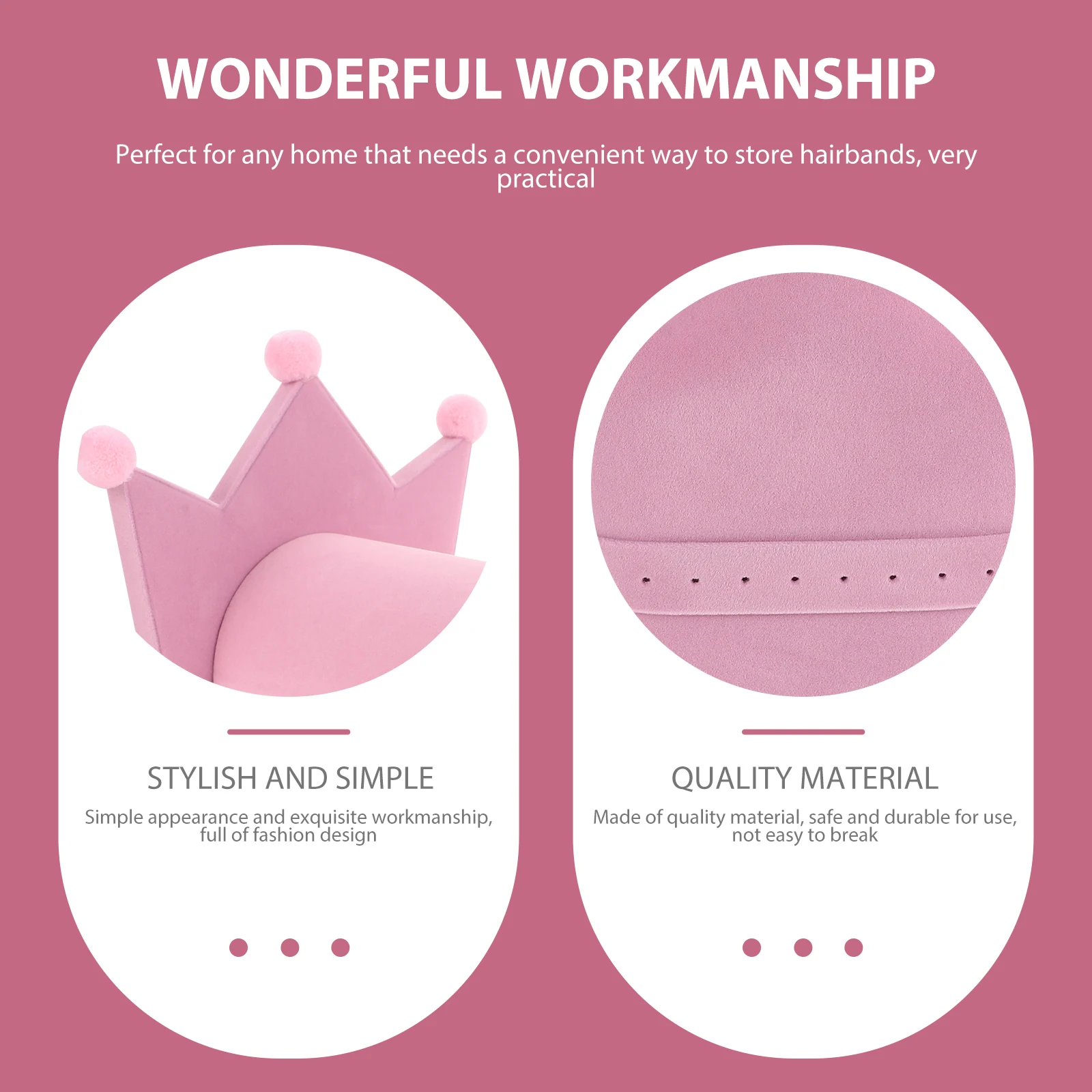 

Headband Stand Jewelry Holder Rack Organizer Crown Shape Hairband Girl Accessories Storage