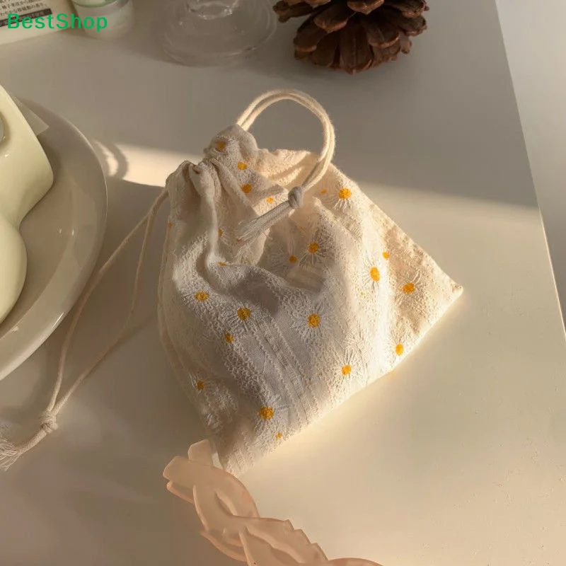 ★Woman Jewelry Cosmetic  Storage Pouch String Bag Cute Small Coin Purse DIY Drawstring Bag Travel Dust Proof Handbags