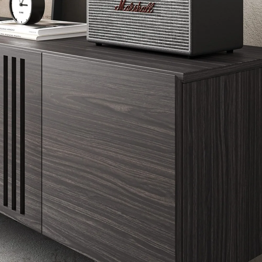 حامل تلفزيون نابولي بتصميمات حديثة من الحرف اليدوية والراحة للتلفزيون مقاس 55 إلى 65 بوصة - مركز الترفيه ووحدة التحكم في منتصف القرن