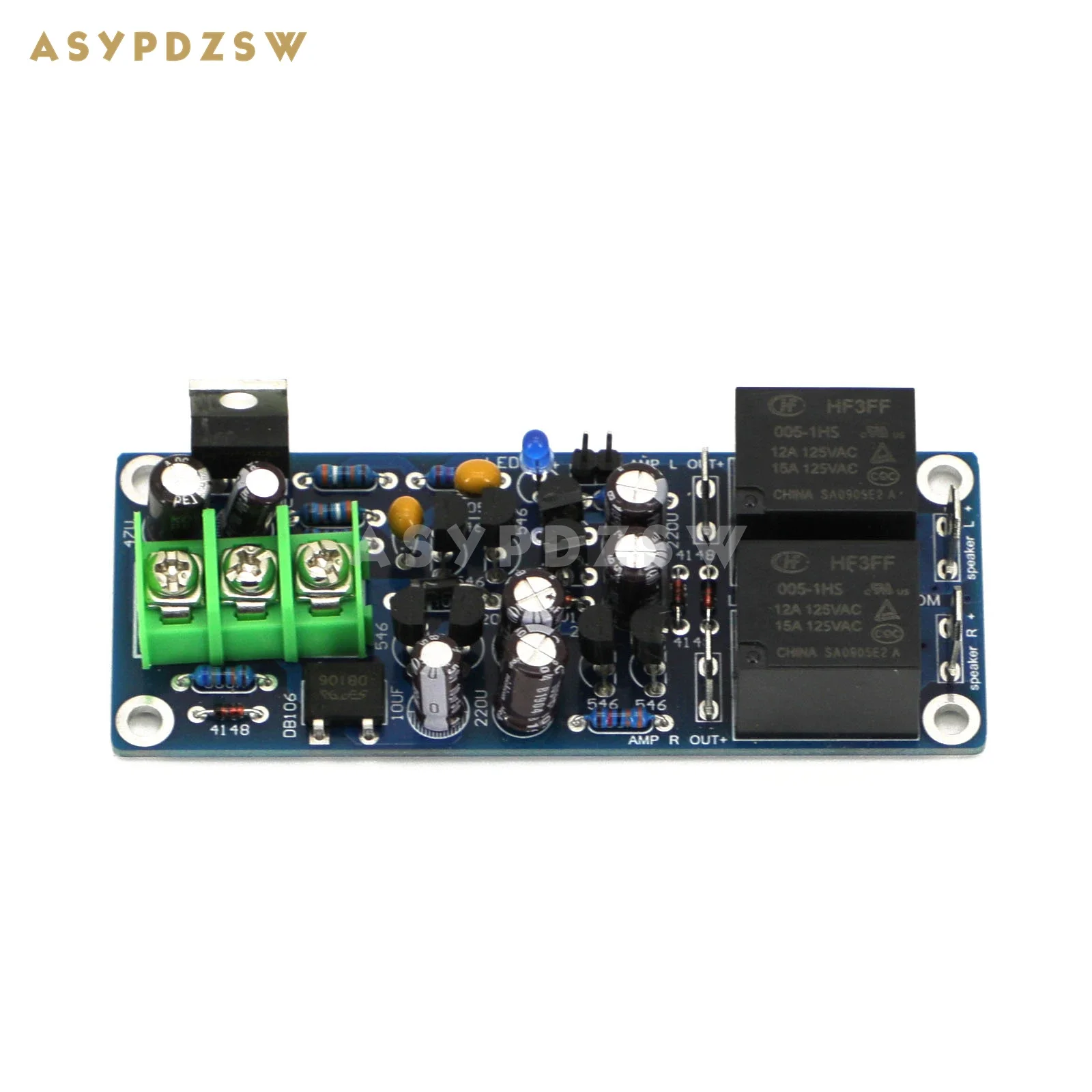 

LJM Full discrete stereo Power amplifier Speaker protection Finished board With black relay