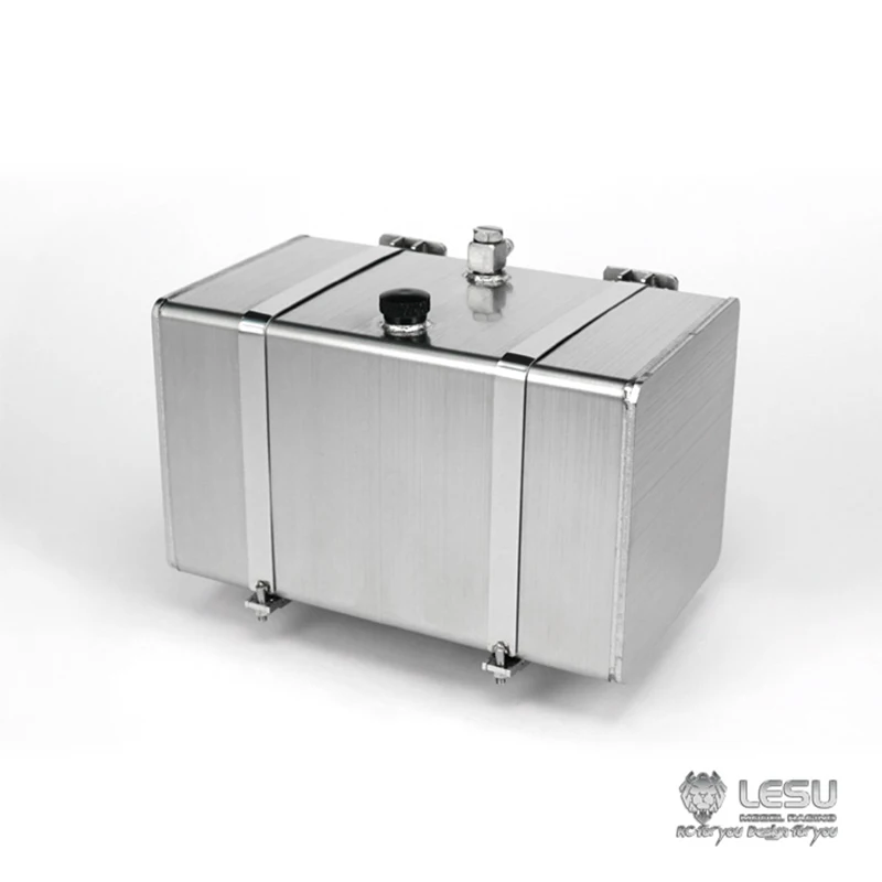 Fuel tank 1/14 LESU truck simulation square hydraulic oil tank G-6107 stainless steel welding tractor mud head model