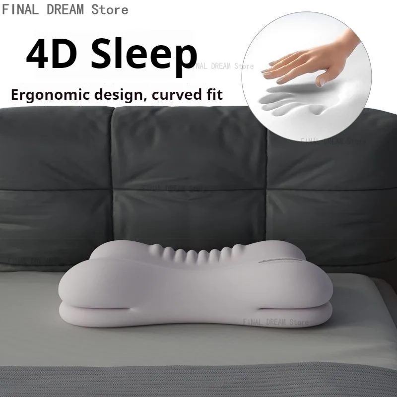 Ergonomic Memory Foam Pillow for All Sleep Positions, Multi-Zone Support, Zero Pressure, Deep Sleep, Neck Pain Relief